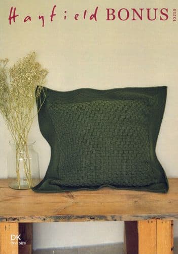 Hayfield Cushion Knitting Pattern in Bonus DK (10259)