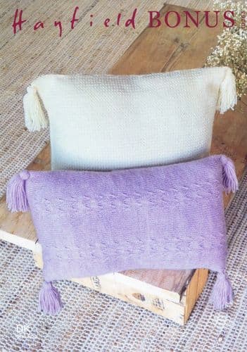 Hayfield Cushions Knitting Pattern in Bonus DK (10263)