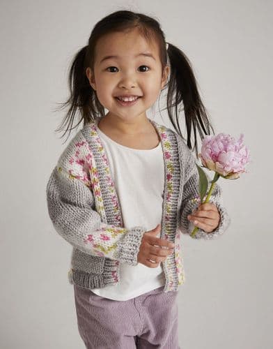 Hayfield Girls Cardigan Knitting Pattern in Blossom Chunky - 5568 PDF DOWNLOAD