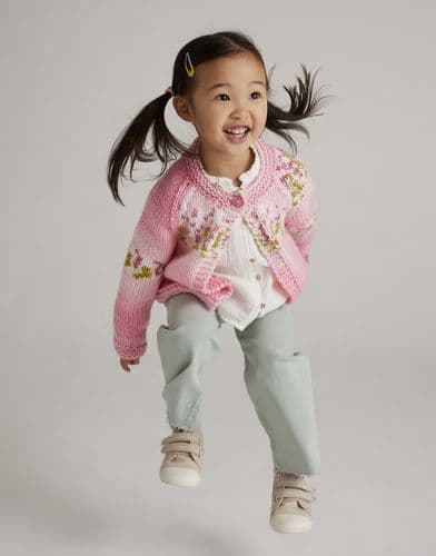 Hayfield Girls Cardigan Knitting Pattern in Blossom Chunky - 5572 PDF DOWNLOAD
