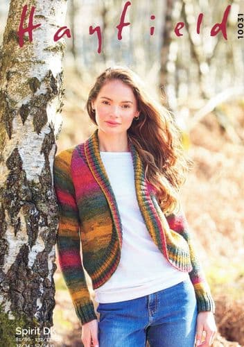 Hayfield Ladies Cardigan Knitting Pattern in Spirit DK (10031)