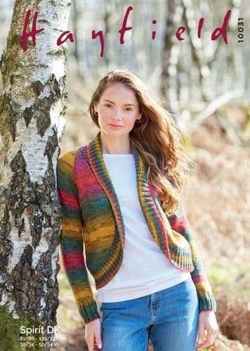 Hayfield Ladies Cardigan Knitting Pattern in Spirit DK - 10031 PDF DOWNLOAD
