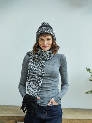 Hayfield Ladies Hat & Scarf Knitting Pattern in Soft Twist DK (10333)