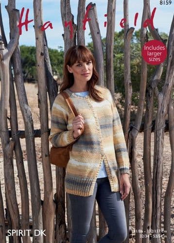 Hayfield Ladies Jacket Knitting Pattern in Spirit DK - 8159 PDF DOWNLOAD