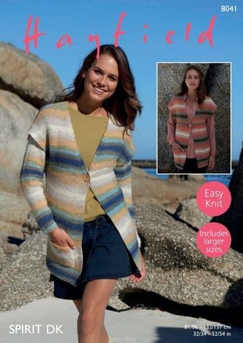 Hayfield Ladies Jacket & Waistcoat Knitting Pattern in Spirit DK - 8041 PDF DOWNLOAD