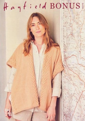 Hayfield Ladies Poncho Knitting Pattern in Bonus DK (10273)