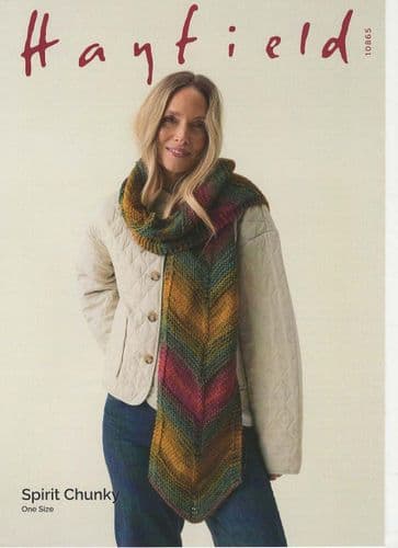 Hayfield Ladies Scarf Knitting Pattern in Spirit Chunky (10865)