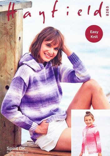 Hayfield Ladies Sweater & Jacket Knitting Pattern in Spirit DK (8265)