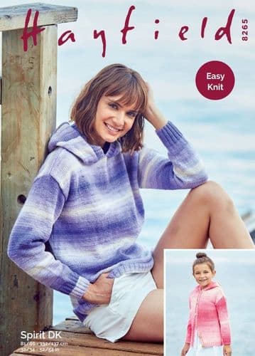 Hayfield Ladies Sweater & Jacket Knitting Pattern in Spirit DK - 8265 PDF DOWNLOAD