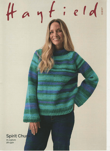 Hayfield Ladies Sweater Knitting Pattern in Spirit Chunky (10857)