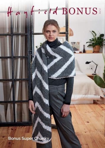 Hayfield Ladies Wrap Knitting Pattern in Bonus Super Chunky - 8212 PDF DOWNLOAD