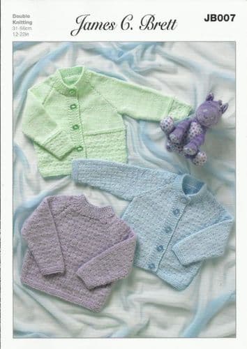 James C Brett Babies Cardigans & Sweater Baby DK Knitting Pattern (JB007)