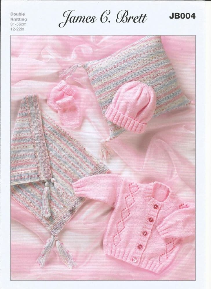 James C Brett Babies Pram Set DK Knitting Pattern JB004