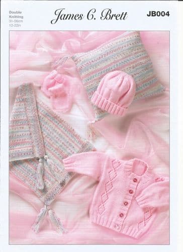 James C Brett Babies Pram Set DK Knitting Pattern (JB004)