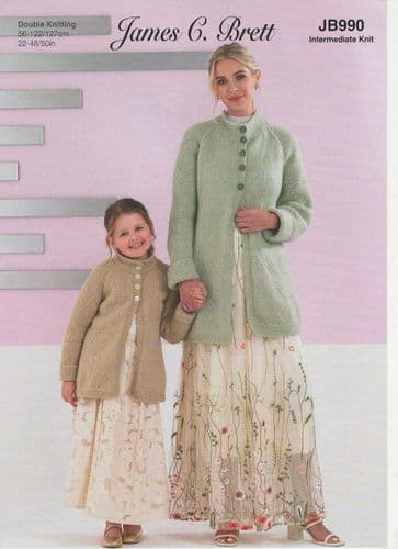 James C Brett Cardigan Knitting Pattern (JB990)