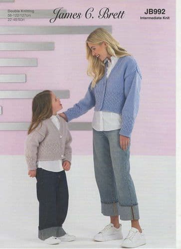 James C Brett Cardigan Knitting Pattern (JB992)