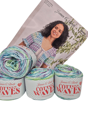 James C Brett Cotton Waves Cardigan Kit