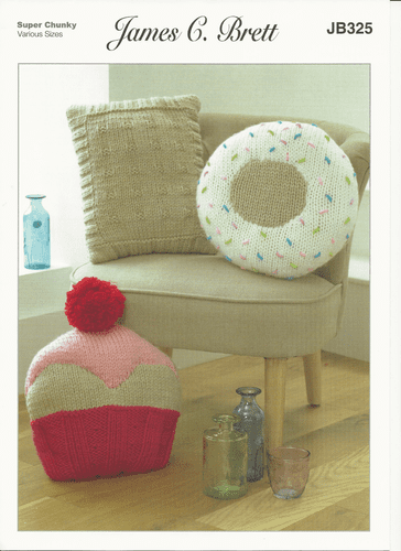 James C Brett Cushions Knitting Pattern in Super Chunky (JB325)