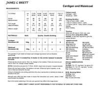 James C Brett Ladies Cardigan & Waistcoat Knitting Pattern in Stonewash DK (JB413)