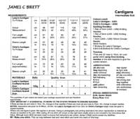 James C Brett Ladies & Girls Cardigan Knitting Pattern in Croftland Scandi Aran (JB918)