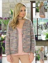 James C Brett Ladies Jacket Knitting Pattern in Stonewash DK (JB415)