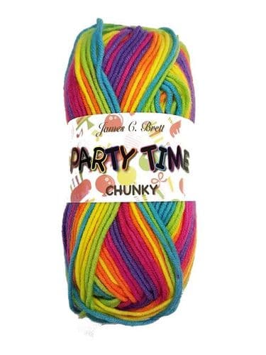 James C Brett Party Time Chunky - 100g Ball - All Shades