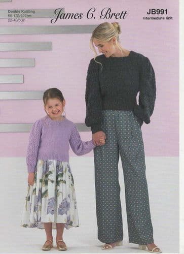 James C Brett Sweater Knitting Pattern (JB991)