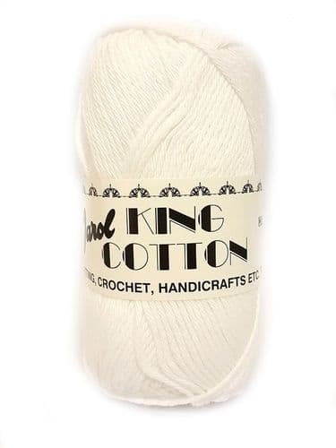 Jarol King 100% Cotton 100g Ball - White