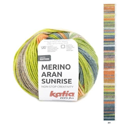 Katia Merino Aran Sunrise - 100g - 5 Shades