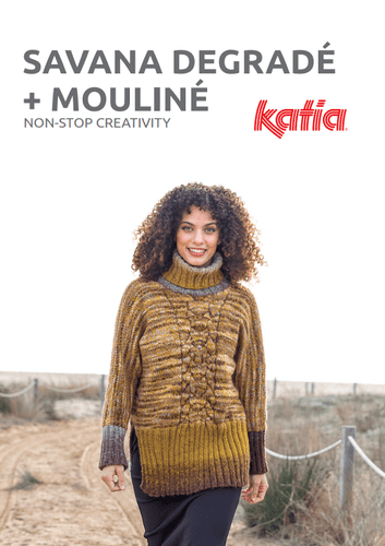 Katia Savana Degrade & Mouline - Jumper Pattern - FREE PDF DOWNLOAD