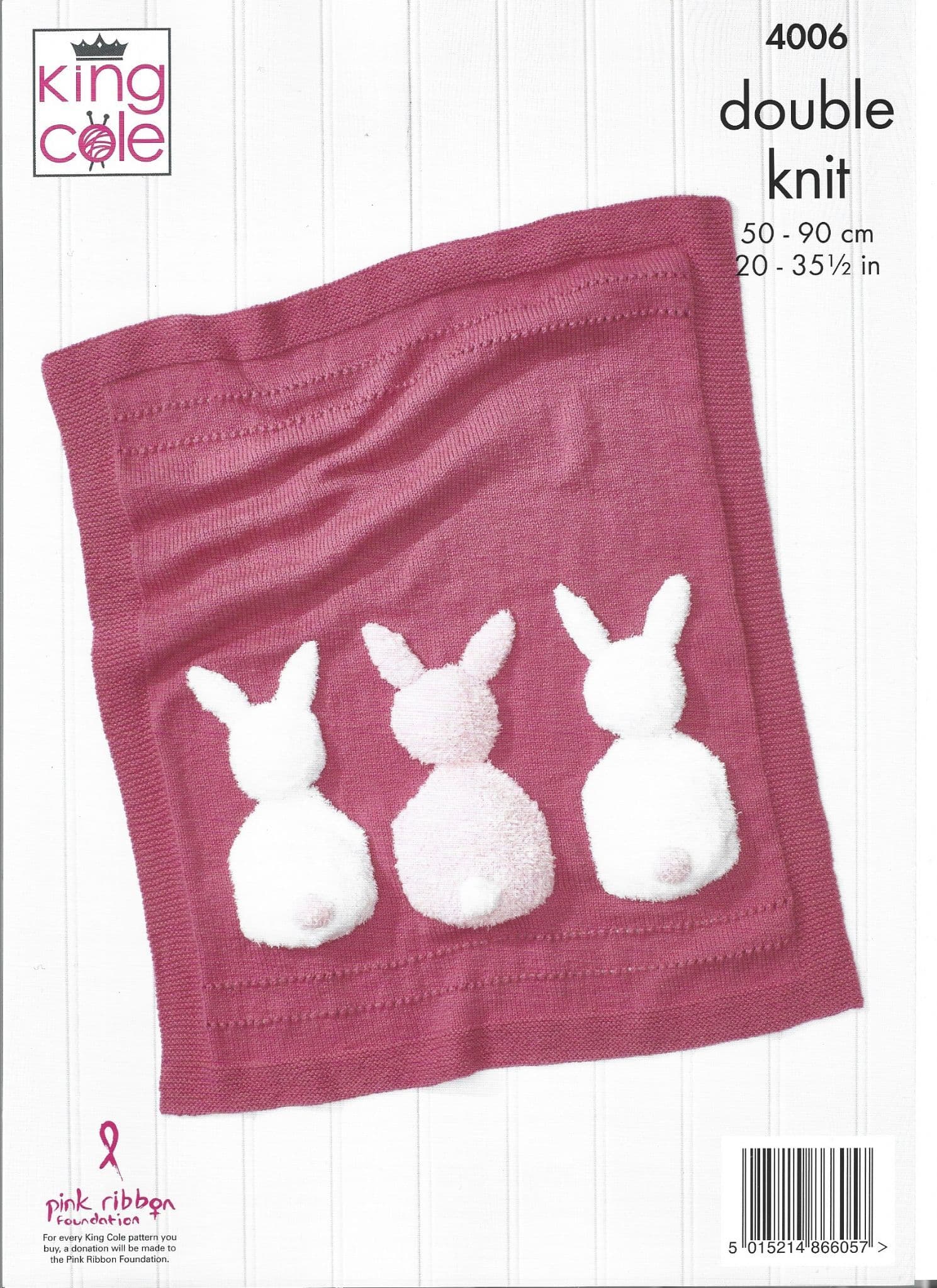 King Cole Baby Blankets and Bunny Rabbit Toy Knitting Pattern in DK 4006