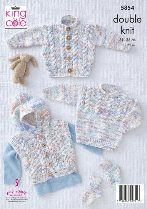 King Cole 3274 Schema Maglia - Cappelli, Sciarpe E Guanti In Baby Alpaca DK, Istruzioni In Italiano