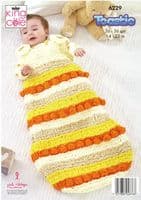 King Cole Baby Set Knitting Pattern in Toastie Super Chunky (6229)