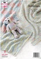 King Cole Blankets & Teddy Knitting Pattern in Fruitilicious (6241)