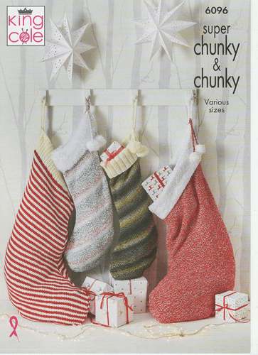 King Cole Christmas Stockings in Chunky / Super Chunky (6096)