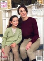 King Cole Family Cardigan & Sweater Knitting Pattern in King Cole DK (3660)