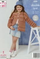 King Cole Girls Sweater & Cardigan Knitting Pattern in Jamboree DK (6349)