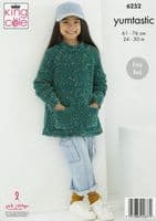 King Cole Girls Sweaters & Bag Knitting Pattern in Yumtastic Chunky (6252)