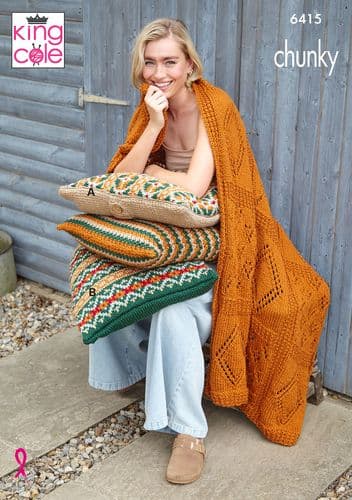 King Cole Homeware Accessories Knitting Pattern in Dalesway Chunky (6415)