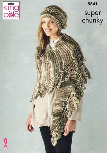 King Cole Ladies Accessories Knitting Pattern in Quartz Super Chunky (5641)