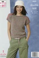 King Cole Ladies Tops Knitting Pattern in Jamboree DK (6352)