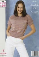King Cole Ladies Tops Knitting Pattern in Jamboree DK (6354)