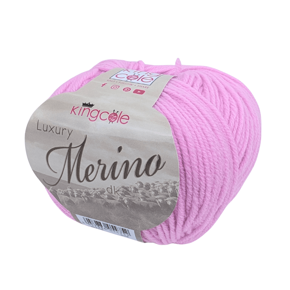 King Cole Luxury Merino DK - 50g - Bubblegum (3844) CLEARANCE