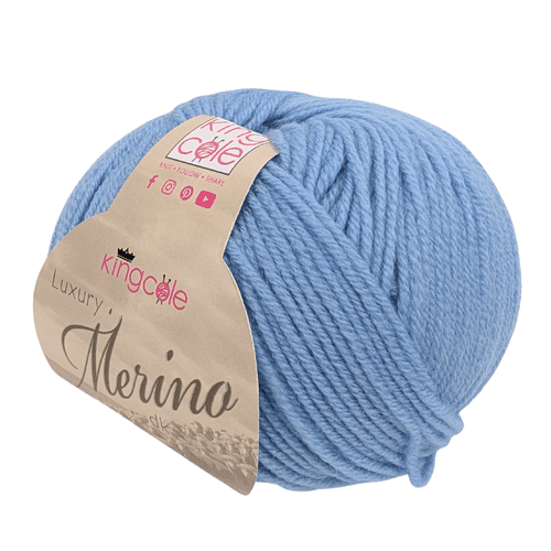 King Cole Luxury Merino DK - 50g - Sky Blue (3843) CLEARANCE