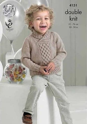 King Cole Sweaters Knitting Pattern in Comfort DK (4151)