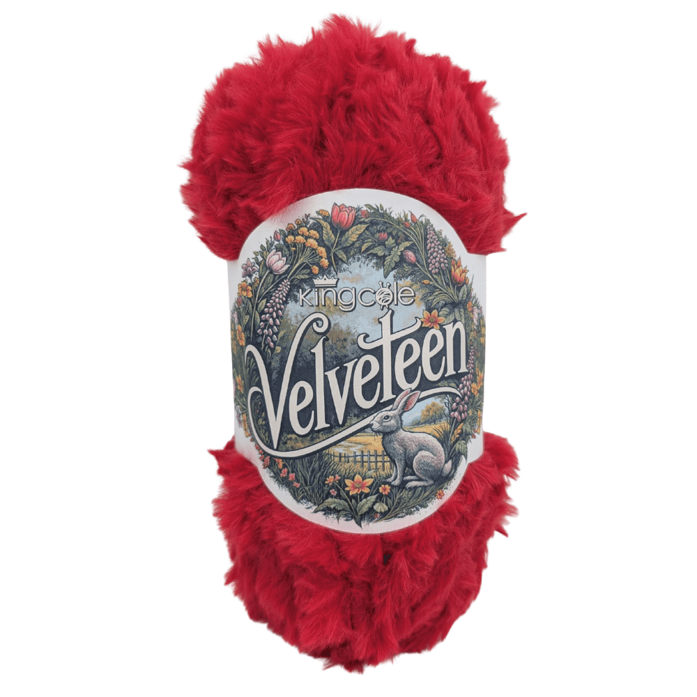 King Cole Velveteen Super Chunky - 100g - Timeless Crimson (6127) CLEARANCE