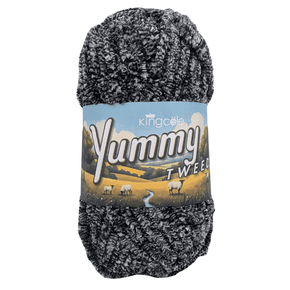 King Cole Yummy Tweed Chunky - 100g - Charcoal (6354) CLEARANCE