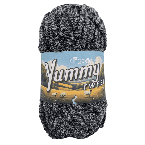 King Cole Yummy Tweed Chunky - 100g - Charcoal (6354) CLEARANCE