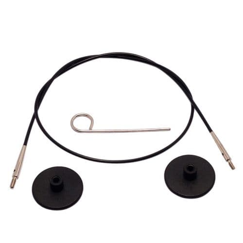 KnitPro Circular Cable - Black - 3 Lengths Available