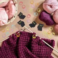 Knitting Tool Kit - Needle Protectors & Stitch Markers - Cats [W2.2A]